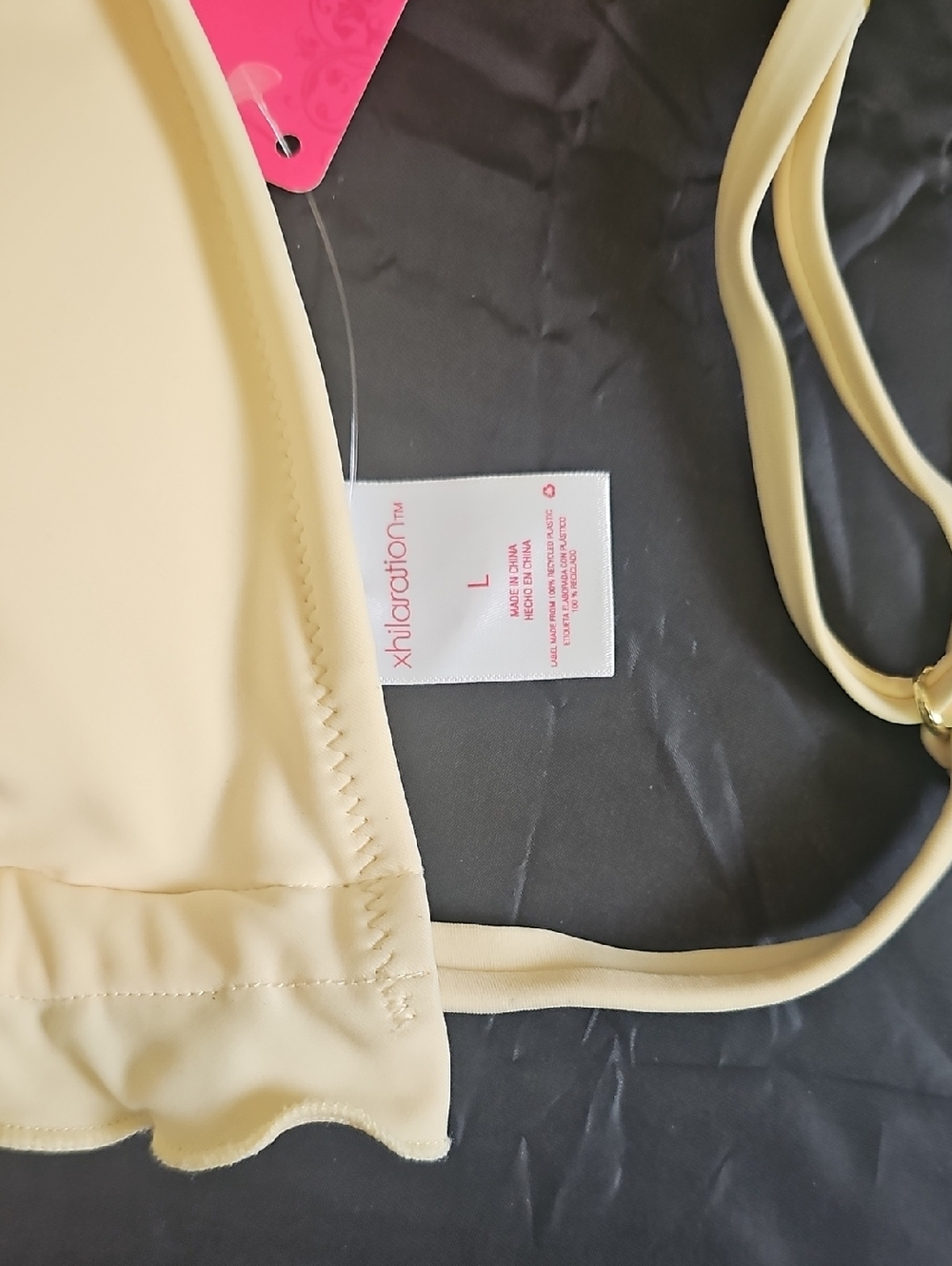 Xhilaration Yellow Ruffle Triangle Bikini Set - Picture 3 of 4